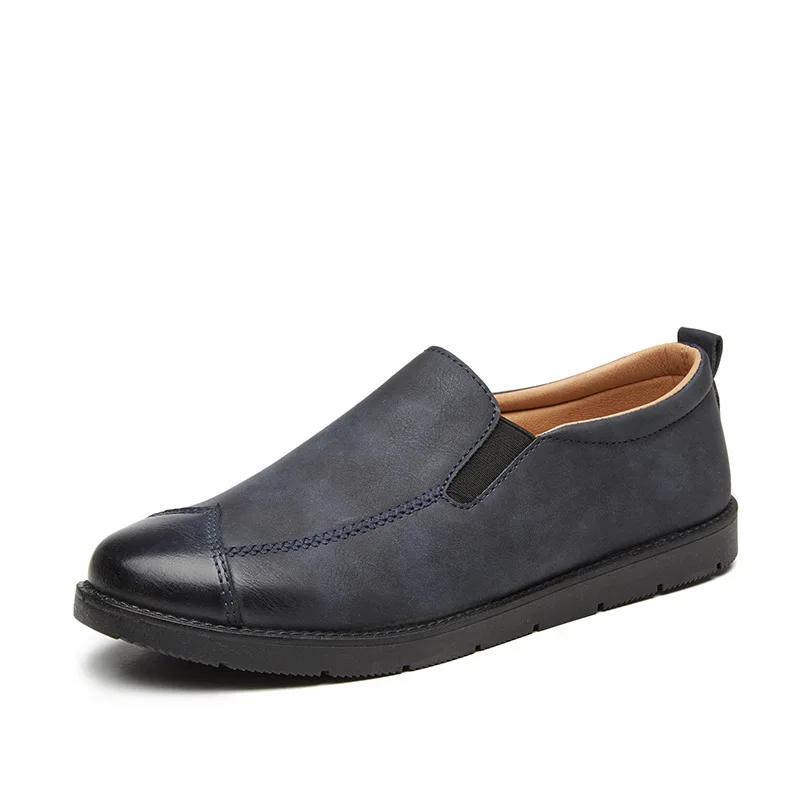 

Mens Leather Casual Shoes Flats Slip-on Loafers 2020 New Fashion Gentry Man Oxfords Derby Shoes Classics Best Sellers Promotion