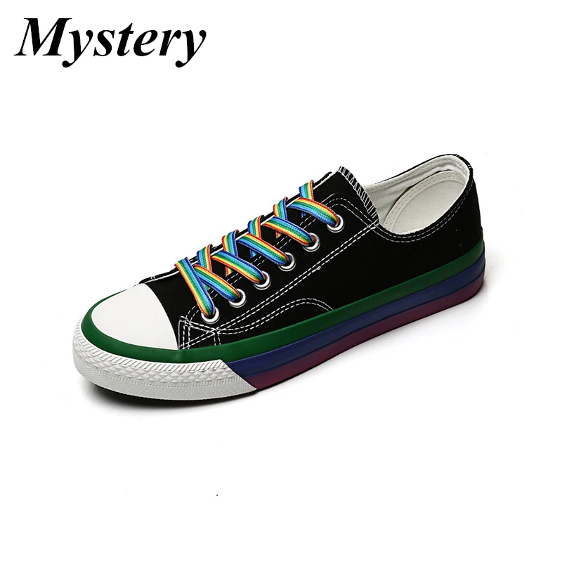 Радужная текстильная обувь 2019 г. Весенне-летние трендовые стильные красочные