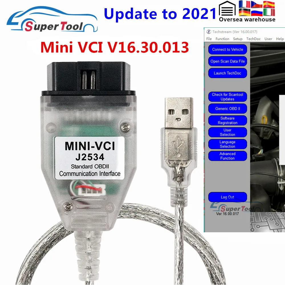 Новый V17.00.020 FTDI232RL чип для TOYOTA TIS Techstream VCI J2534 FT232RL OBD2 автомобильный диагностический