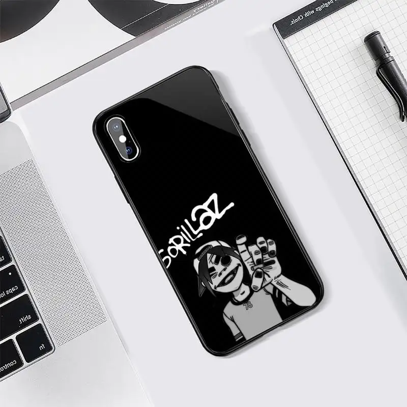 

Gorillaz band new high quality Phone Case Tempered glass For iphone 5C 6 6S 7 8 plus X XS XR 11 PRO MAX