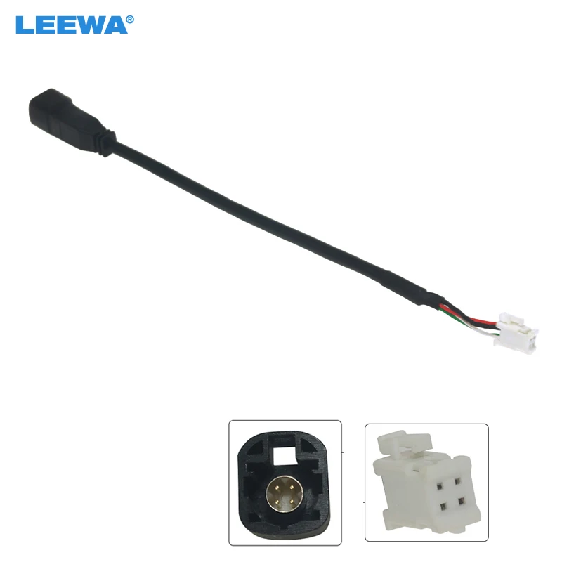 

LEEWA автомобильный радиоприемник аудио 4Pin Conector Changer порт адаптер для Volkswagen BORA Sagitar Magotan Touran Octavia USB кабель передачи
