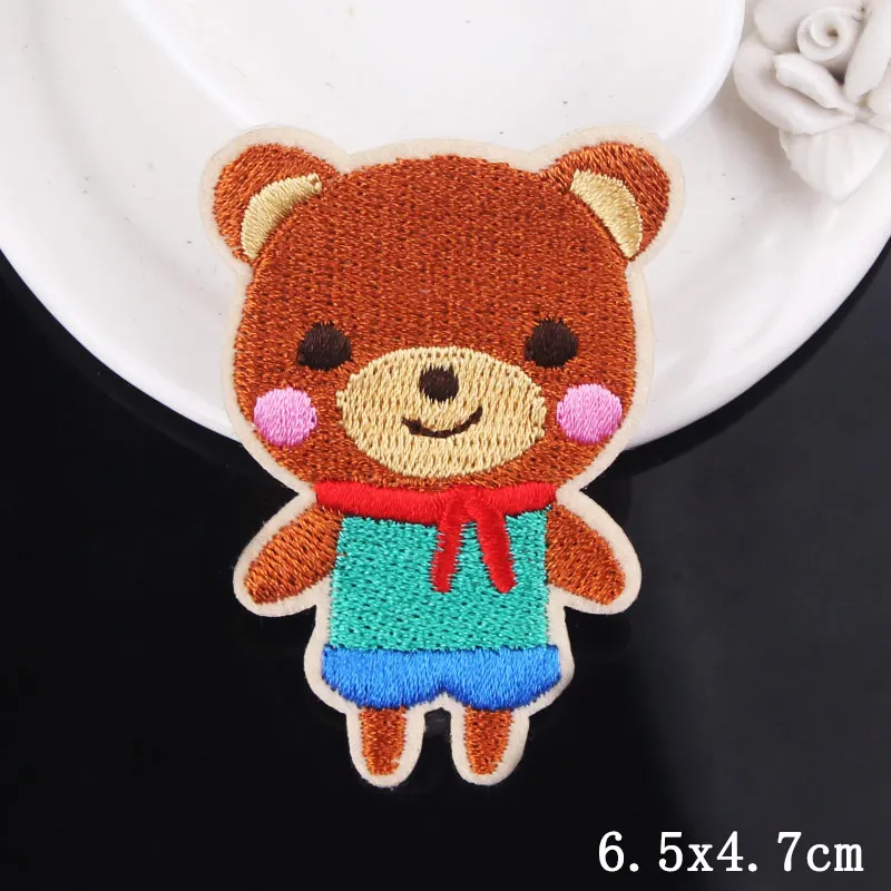Мультяшные нашивки сделай сам вышитые в виде свиньи медведя для одежды наклейки