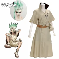 dr stone anime doctor stone senku ishigami cosplay costume adult men senku uniform outfit wig halloween carnival party suit