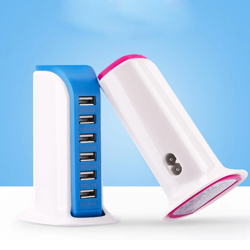 

Universal 6 USB Port Multi USB Charger HUB USB Charging Station Dock Mobile Phone Desktop Wall Home Chargers EU US Plug
