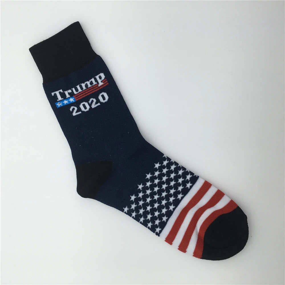 Забавные мужские креативные хлопковые носки Trump,, с американским национальным флагом и звездами в полоску для счастливых пар