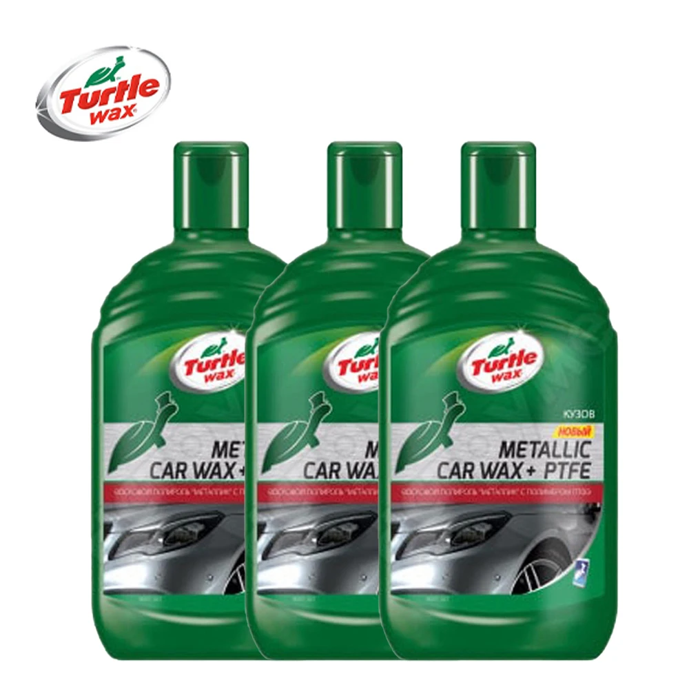 3 шт. Восковой полироль Металлик + PTFE METALLIC CAR WAX+PTFE 300 мл Turtle Wax FG8356 52889|Шлифовальная