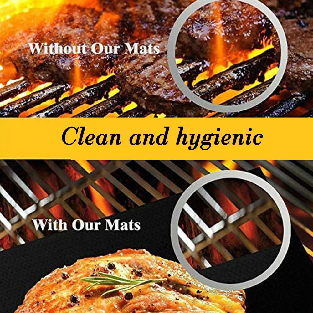 Многоразовый антипригарный гриль для барбекю коврик выпечки термостойкий лист