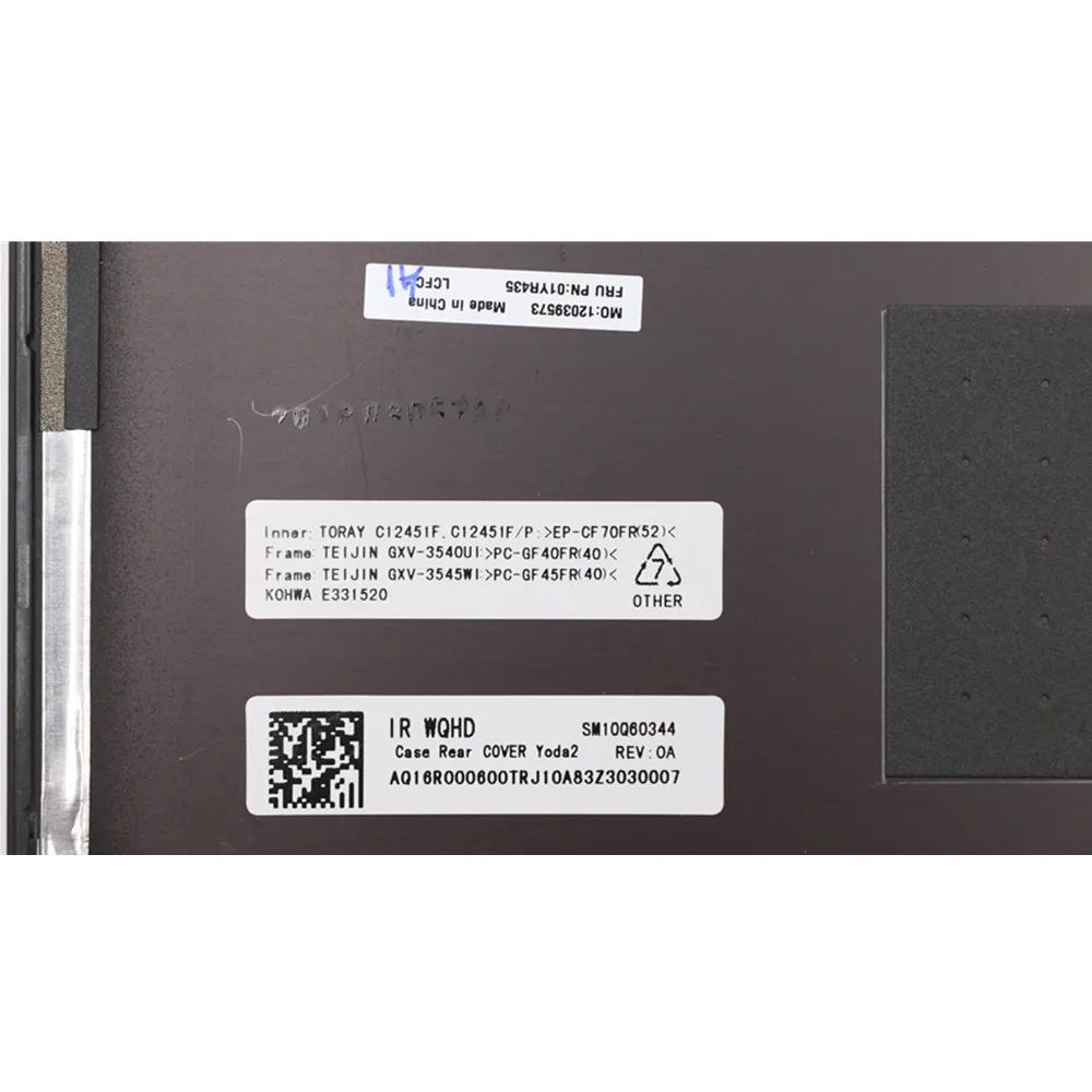 New and Original Lenovo ThinkPad X1 Carbon 6th Gen Type 20KH 20KG  laptop WQHD IR LCD rear Lid cover case AQ16R000600 01YR435