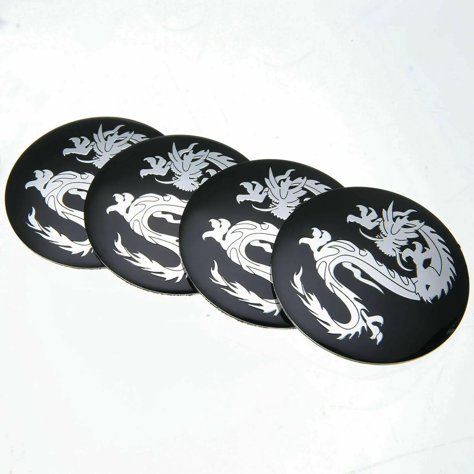 

4pcs 56mm Dragon Car Wheel Center Hub Caps Cover Badges Emblems Decal Sticker