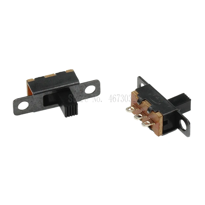 100 шт. SS12F15 SS12F15VG4 тумблер 3PIN 1P2T скользящий переключатель ручка высокий 4 мм рычаг