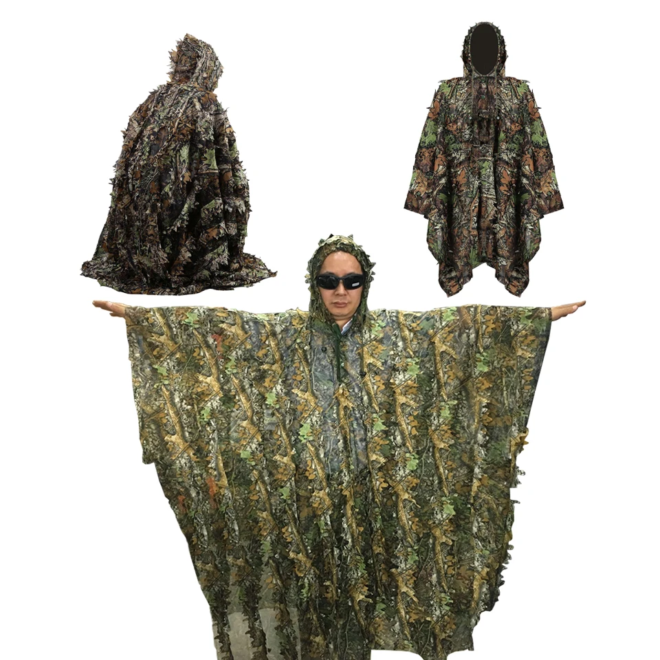 3D камуфляжные костюмы снайперская охотничья одежда moro camuflagem рубашка ghillie костюм