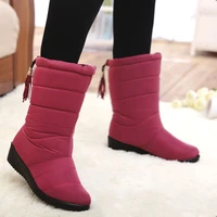 ladies waterproof snow boots winter warm shoelace heel large size plus velvet snow waterproof light cotton ladies winter boots