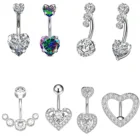 Кольцо для пирсинга пупка с двойным сердцем кольцо-пирсинг для пупка Банни пирсинг кольцо для пирсинга пупка кролик ювелирные изделия кольцо для пирсинга пупка