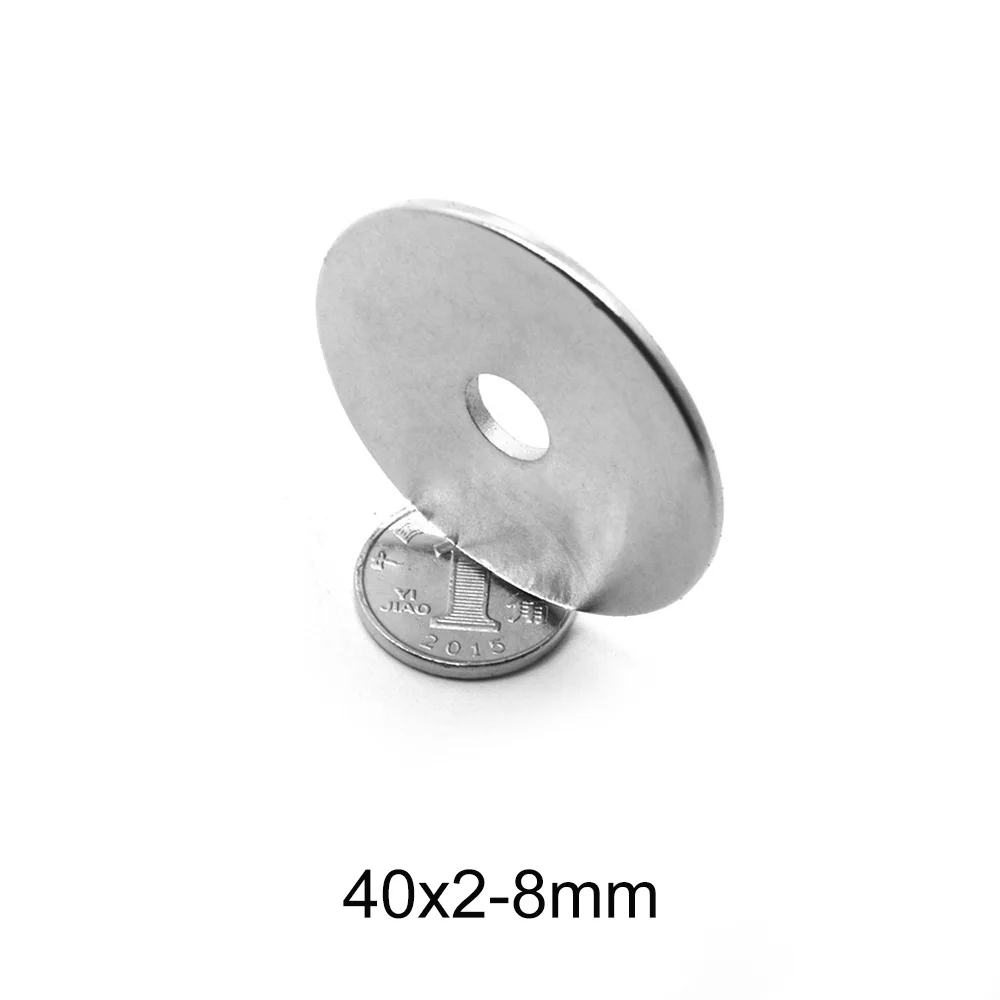 

1~50PCS 40x2-8 Powerful Round Magnet 40*2 mm Hole 8mm Permanent Magnets 40x2-8mm Neodymium Magnets Disc 40*2-8 mm 40x2