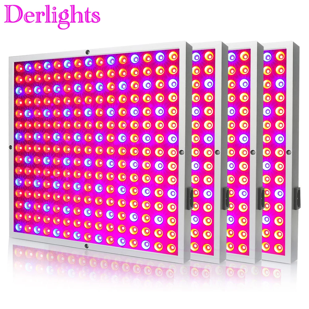 4PCS Full Spectrum 25W 45W LED Panel Grow Light Growing Lamp for Indoor Greenhouse Tent Plant Flowering Growth  110V 220V