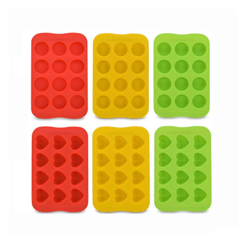

12 Grids Chocolate Mold Silicone Non-stick Fondant Candy Jelly Mold Durable Cake Cookies Ice Cube Mold Kitchen Baking Accessory