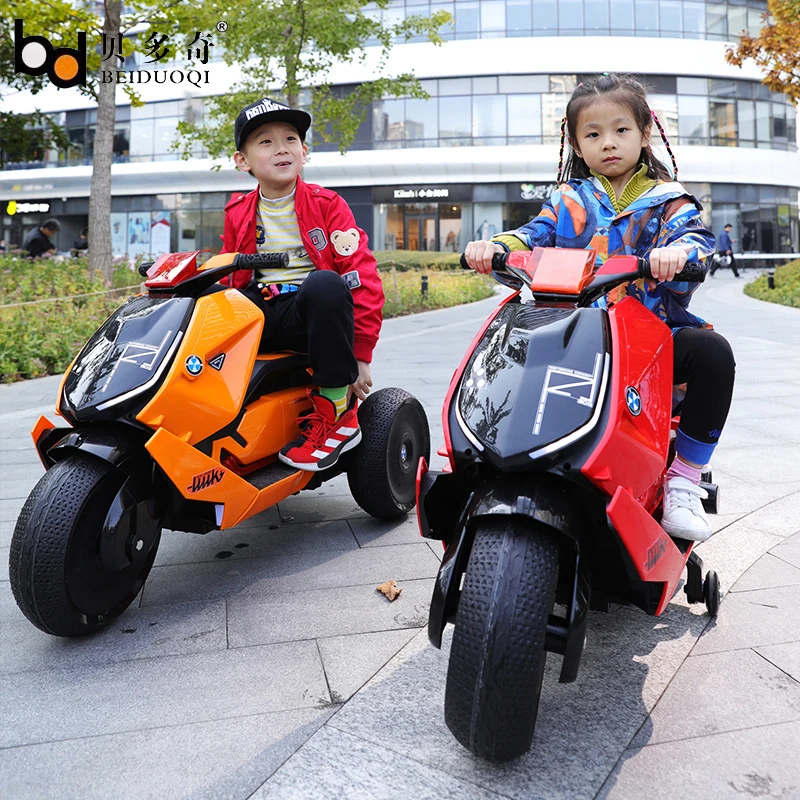 Детский Электрический мотоцикл может взять двухколесный трехколесный велосипед