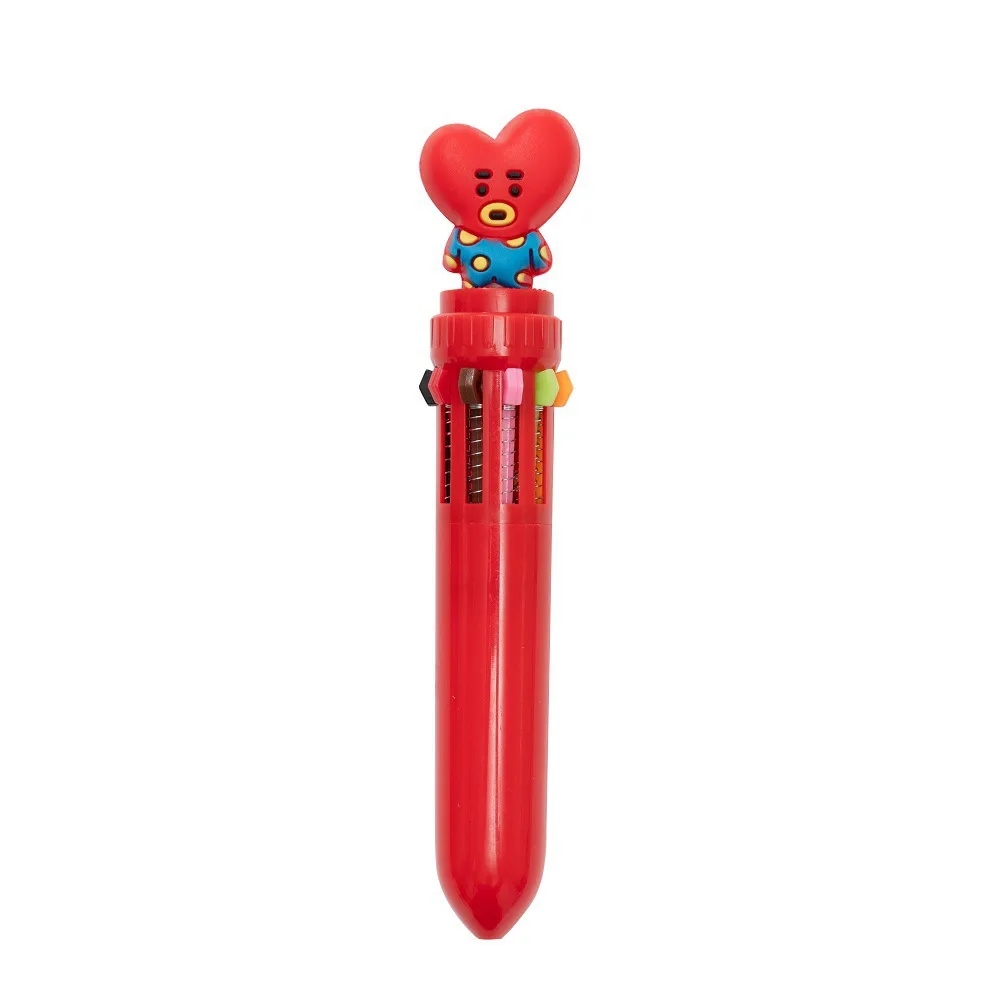 

7 Colors Cute Creative Ballpoint Pen Bangtan School Office Supply Stationery Shooky RJ Koya Silicone Multicolor Ballpoint Pen