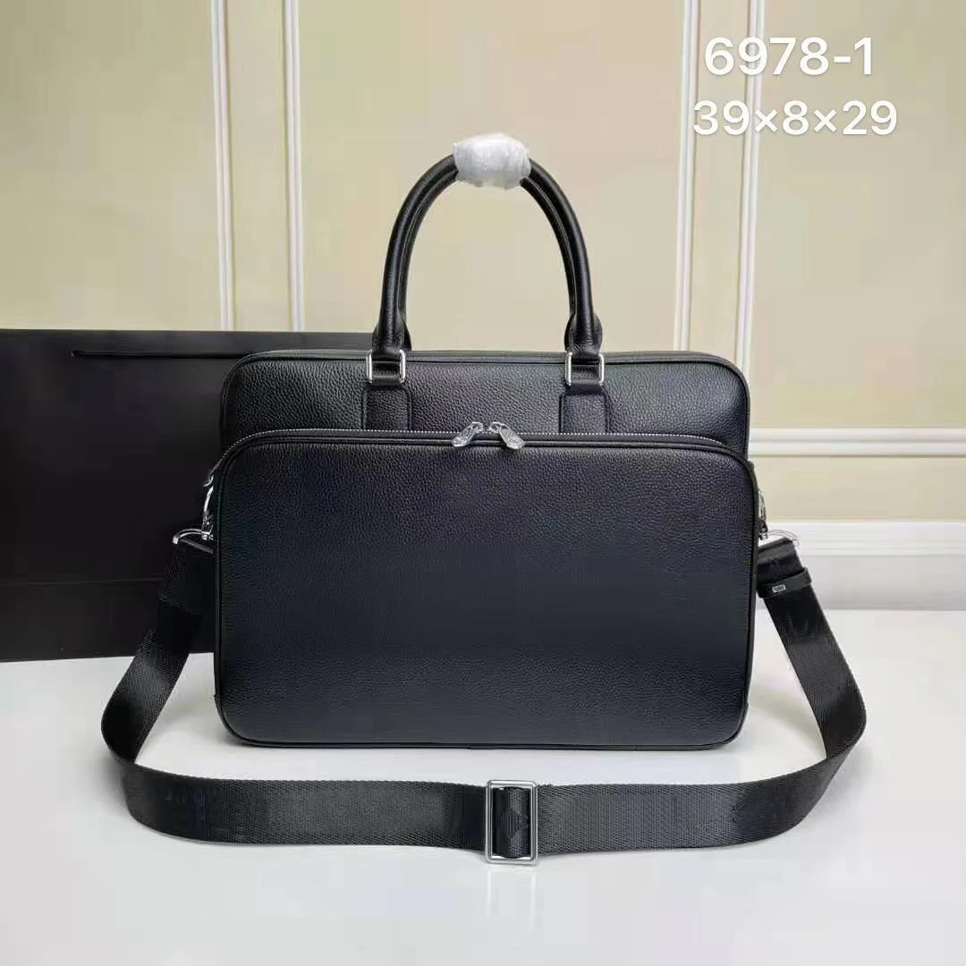 

Top quality leather business briefcase men's shoulder messenger bag laptop bag fashion messenger bag luxury handbag