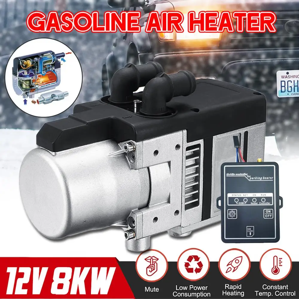 12V 8KW 8000W дизельный бензиновый нагреватель воздуха на дизельном топливе, набор дизельного Универсальный водонагреватель с пультом дистанционного управления Управление ЖК-дисплей монитор для мотора б/у