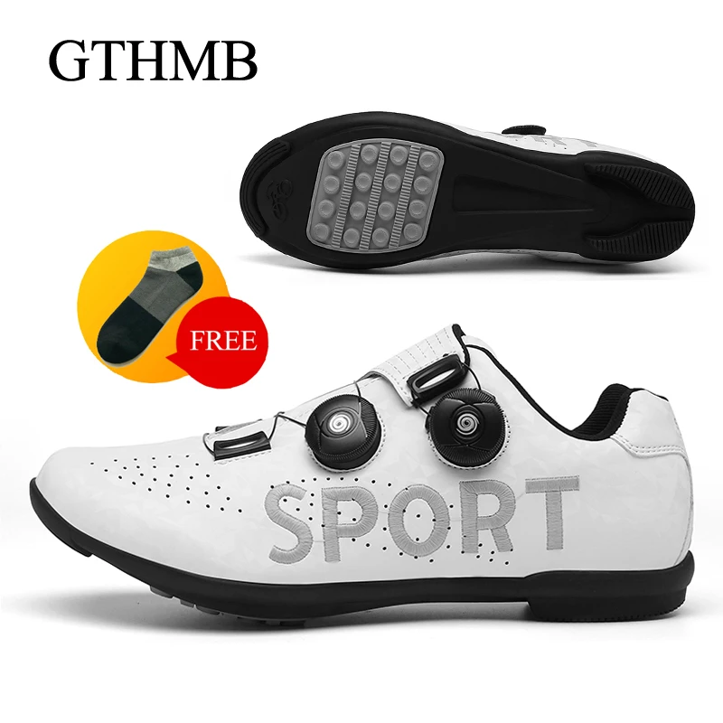 GTHMB белая велосипедная обувь Профессиональный гоночный дорожный Для Мужчин's