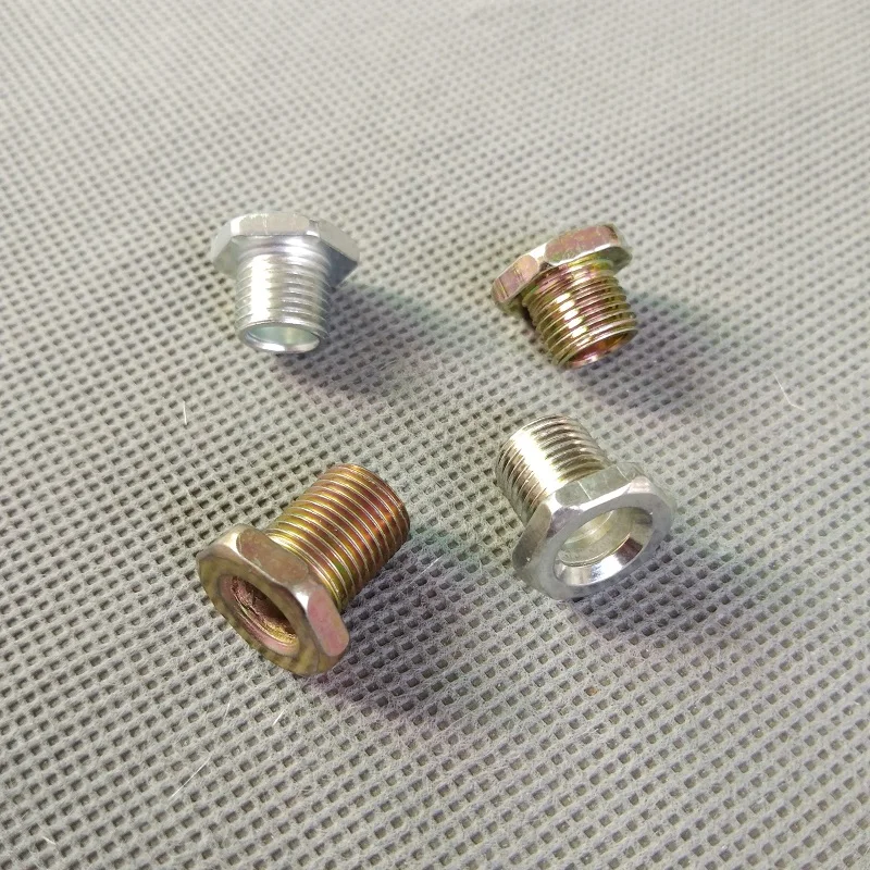 

10PCS M10 white zinc-plated hexagonal hollow dental tube hollow full-tooth joint nut track lamp fittings connection head screw