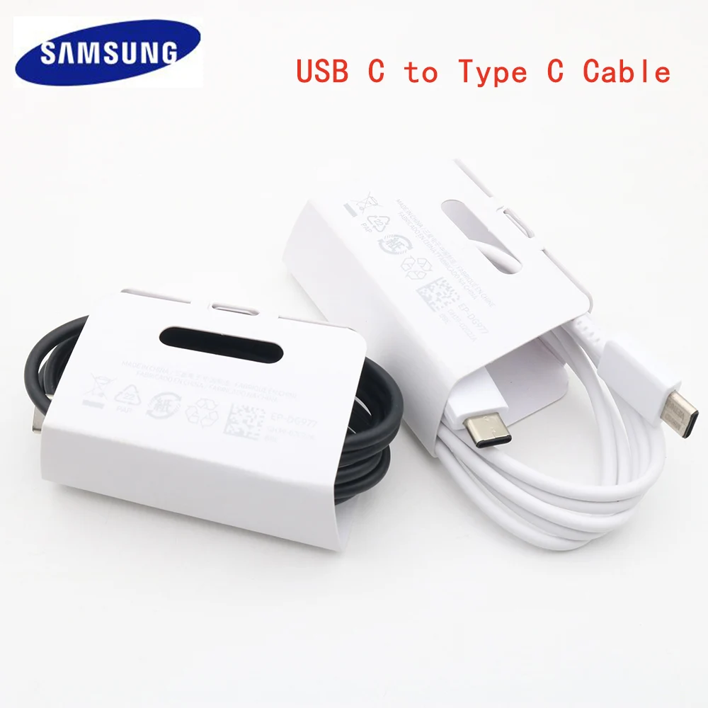 Оригинальный кабель Samsung S10 Usb C 5 А быстрой передачи данных и синхронизации с двумя