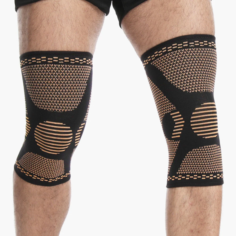 

Nylon Knitted Elastic Knee Brace Strap Compression Band Breathable Anti-Slip Outdoor Sports Running Riding Support Pads
