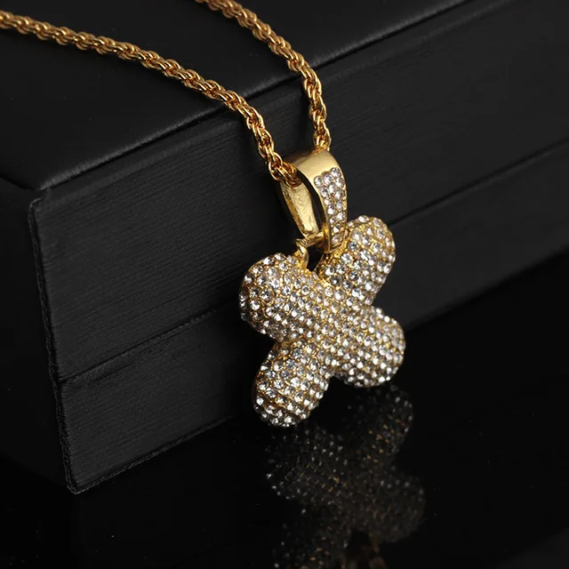 Оптовая продажа полностью C циркониевым кристаллом 26 A-Z ожерелье с подвеской в