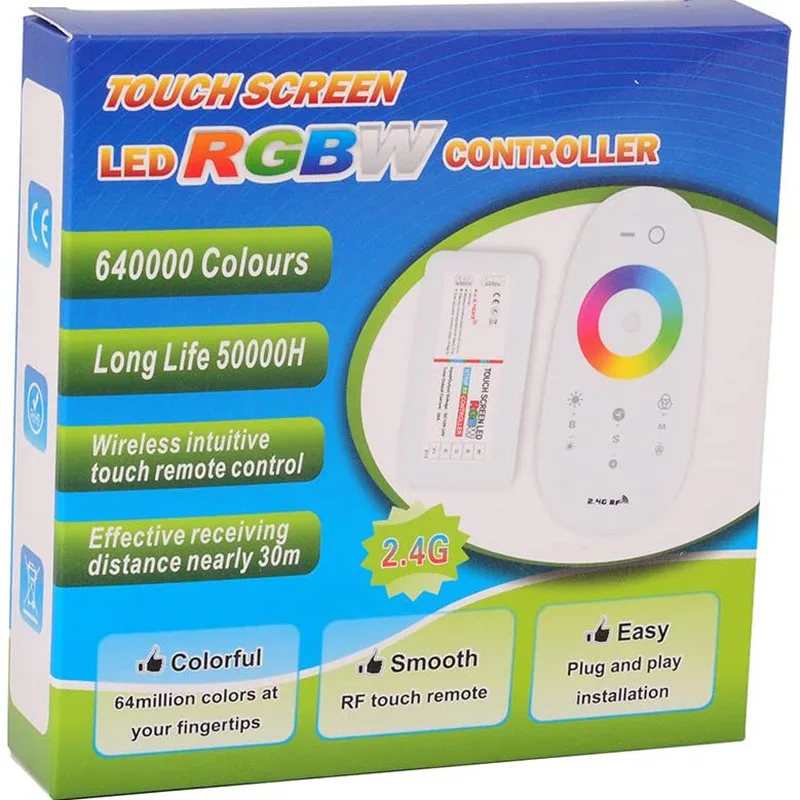 

2.4G Full Press Wireless RF Remote Control RGBW (Set) Led Dimmer Colorful Lights with Controller (Not Including Battery)