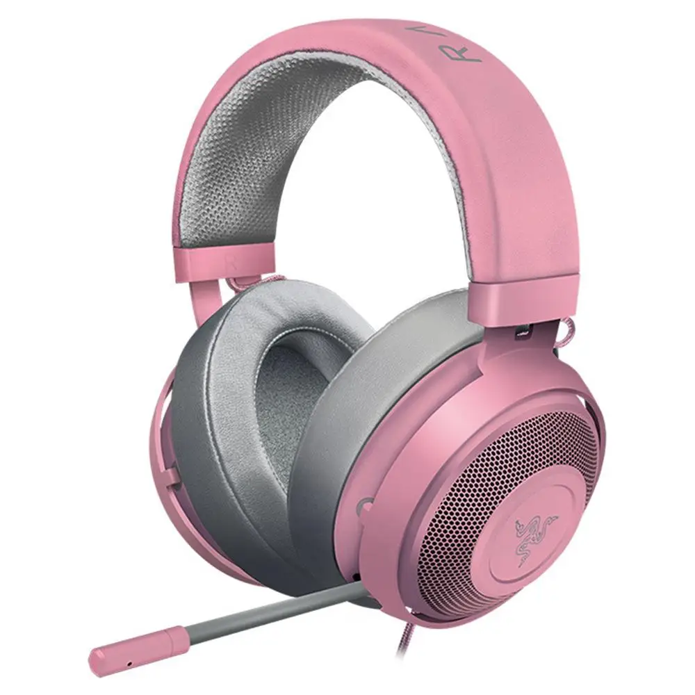 B Универсальные наушники razer Kraken V2 3 цветов 3,5 мм, проводные наушники с шумоподавлением, игровая гарнитура с микрофоном - Цвет: B