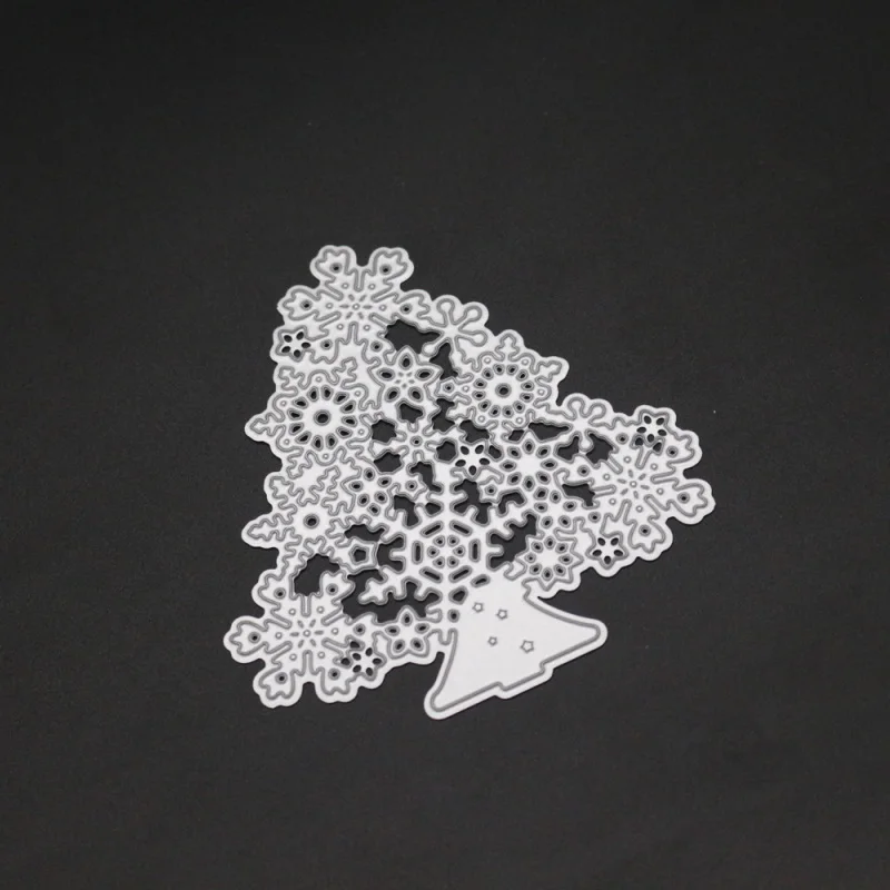 Снежинка Рождественская елка металлический Трафаретный вырубной штамп