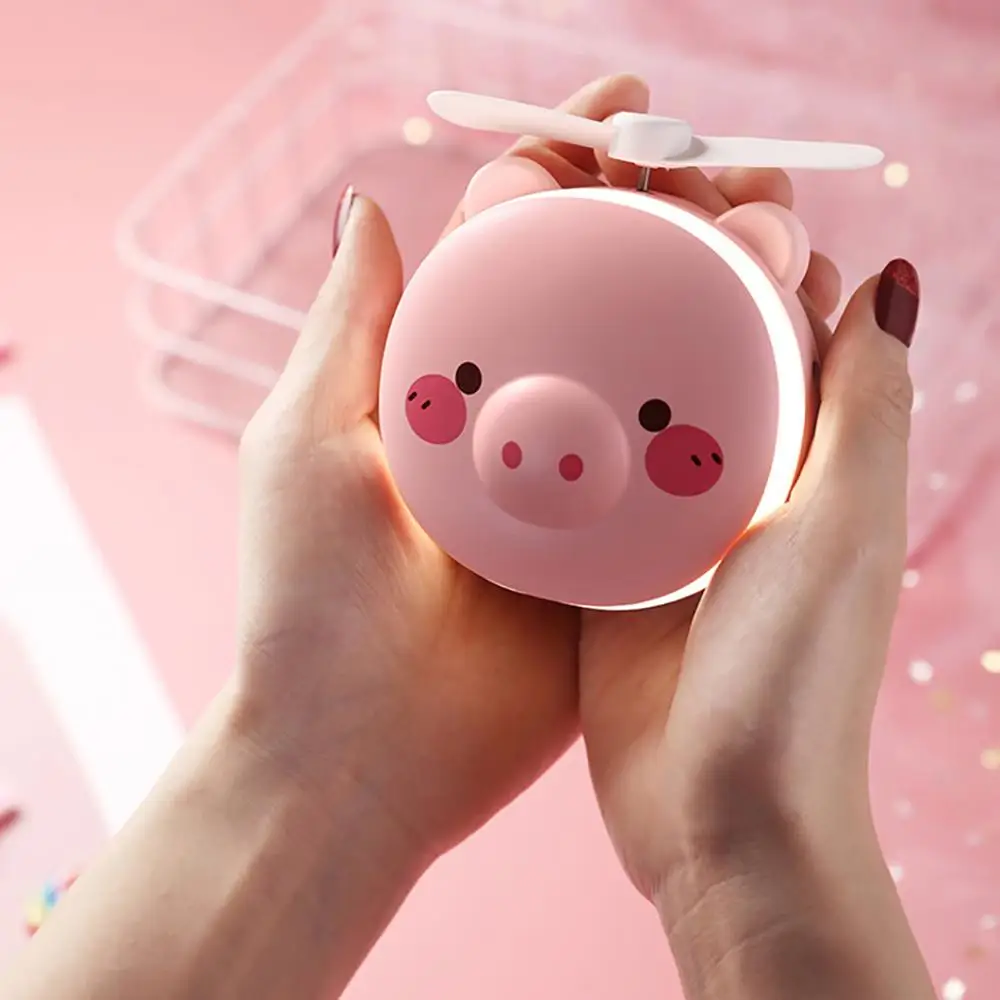 Новый мини мультфильм свинья макияж Mirro USB Перезаряжаемый светодиодный