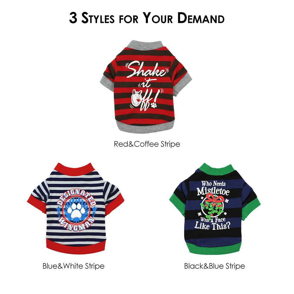 Pet Shirts Dog T-Shirts Pet Printed Clothes Pet Spring Autumn Winter Clothes Keep Warm Clothing for Small Medium Large Dogs Cats