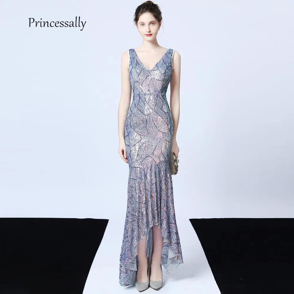 Новое Вечернее платье с блестками для выпусквечерние вечера сексуальное V