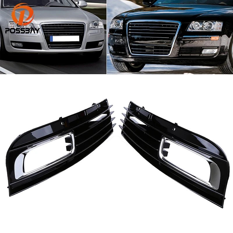 Передняя черная Автомобильная решетка радиатора POSSBAY для Audi A8 D3 2007 2010