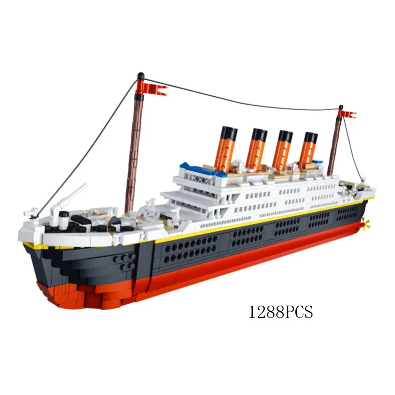 

Classic Movie Titanic Ship Mini Block Vehicle Model Assemble Building Bricks Figures Educational Toys Collection For Gifts