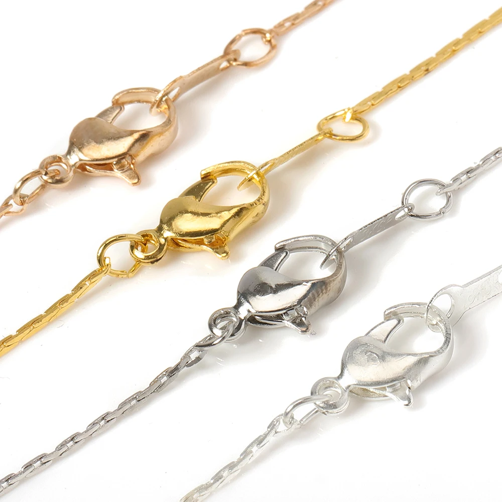12 шт. золото/КЦ золото/серебро Цвет металла звено ожерелье цепь застежка Омар