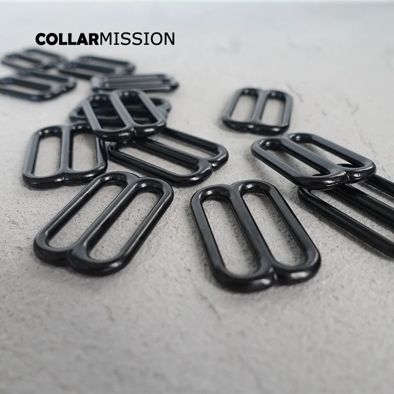 10 шт./лот высококачественная черная металлическая пряжка регулирующий ползунок