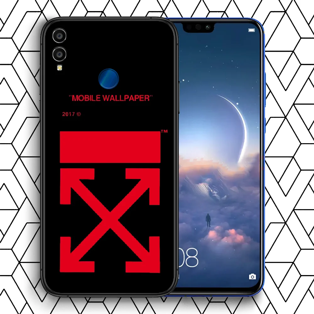 

White Twill Off Art Phone Case Cover Hull For HUAWEI Honor 7a 8s 8a 8x 9 9x 10 20 I Lite Pro Black Cell Painting Cover Silicone