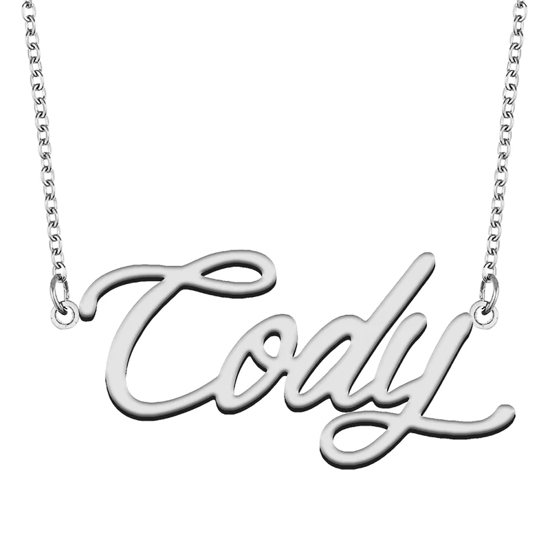 Cody Custom Name Necklace Customized Pendant Choker Personalized Jewelry Gift for Women Girls Friend Christmas Present