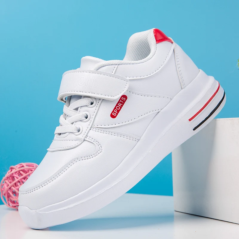 Модные туфли на плоской подошве белого цвета обувь детская дышащая свет