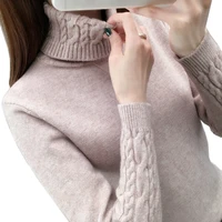 women sweater turtleneck pullovers autumn winter sweaters new 2021 long sleeve thick warm female sweater khaki