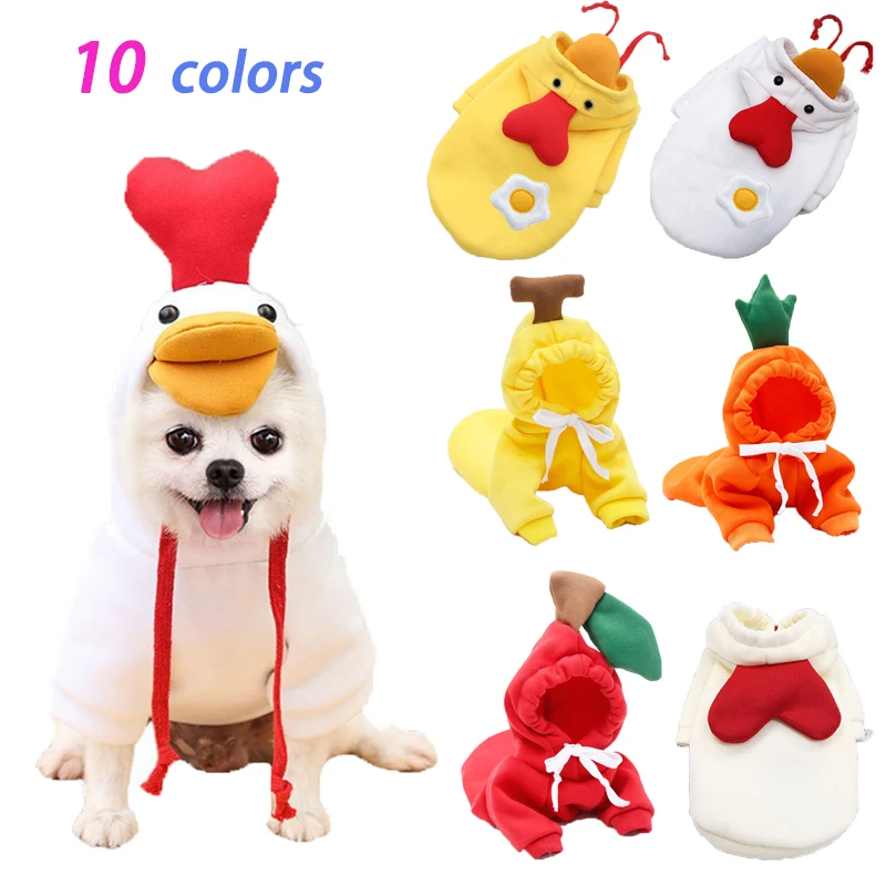 

Dog Clothes Cute Fruit for Small Dogs hoodies Warm Fleece Pet Clothing Puppy Cat Costume Coat for French Chihuahua Jacket Suit