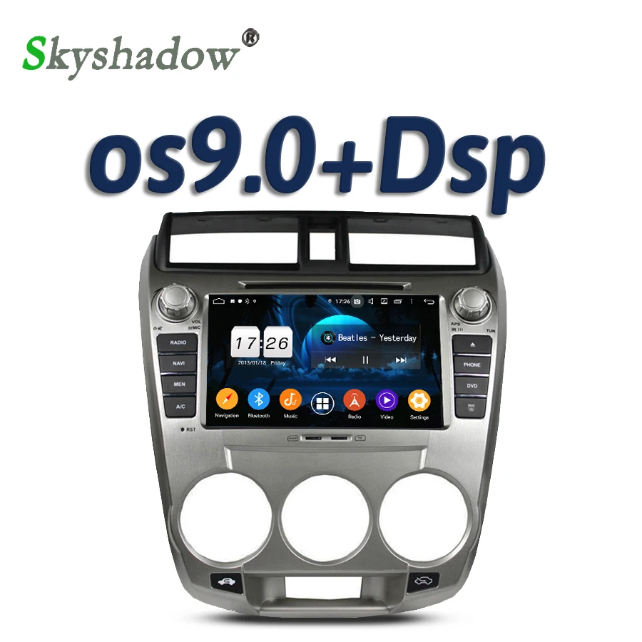 DSP IPS TDA7851 для Honda CITY 2008-2011 Android 10 2 Гб ОЗУ 16 четырехъядерный автомобильный DVD-плеер GPS