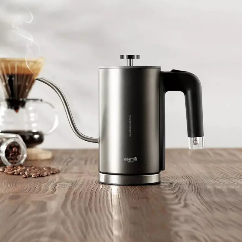 Gray Xiaomi Mijia Deerma Электрический Кофе ручной горшок 8 мм гусиный носик Strix система контроля температуры элегантный чайник - Цвет: Gray