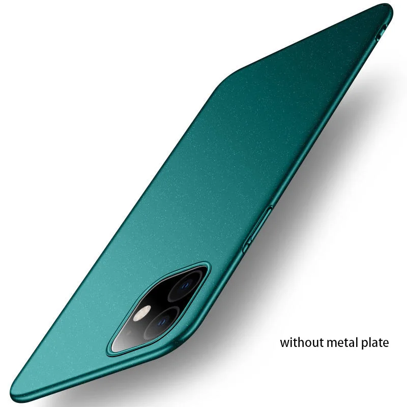 normal green Для iPhone 11 Pro чехол матовый, в стиле AI Xuan iPhone 11 металлический пластиковый магнитный автомобильный держатель Крышка для iPhone 11 Pro Max - Цвет: normal green