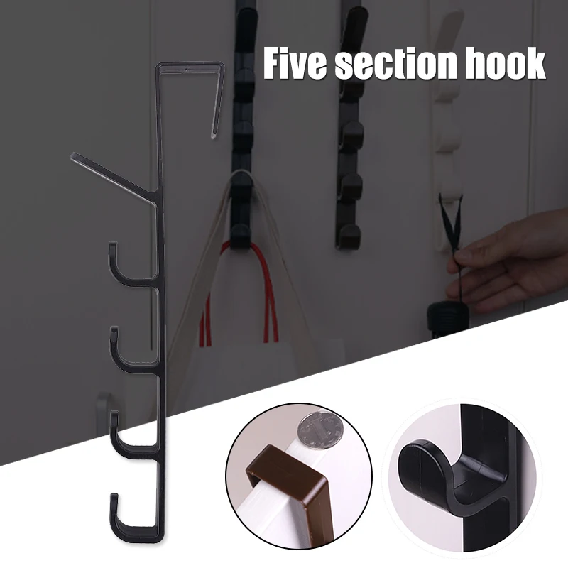 

Крючок многоцелевой 5-Link Кухня Ванная комната стены стойка для полотенец без перфорации и Не оставляющий следов прилипания S7