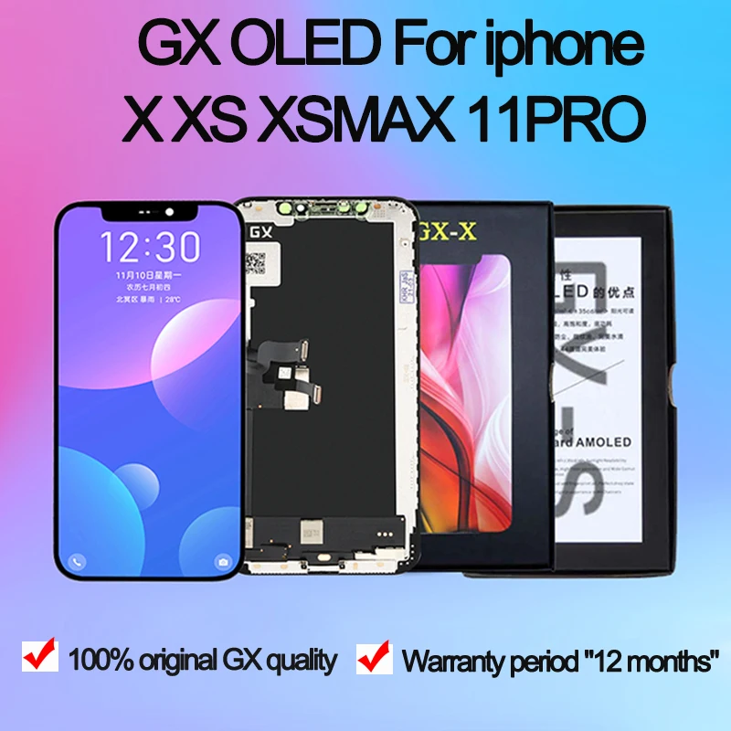 

GX HE ZY Pantalla OLED Display For iPhone X XSMAX 11 11pro LCD Display Touch Screen Digitizer Assembly For iPhone X XS Max XR