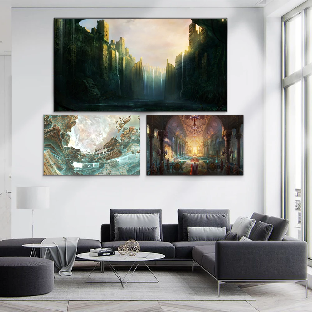 

Animation abstract oil painting poster church art canvas painting living room corridor office home decoration mural